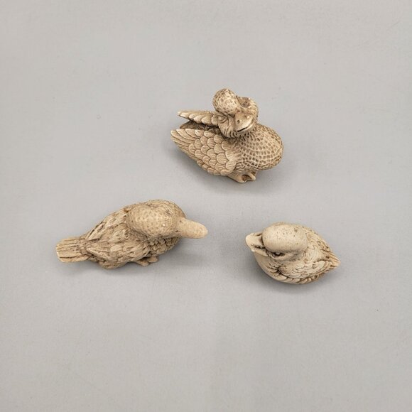 Mini Duck Family Figurines Ceramic Mexico Set of 3 - Picture 2 of 5